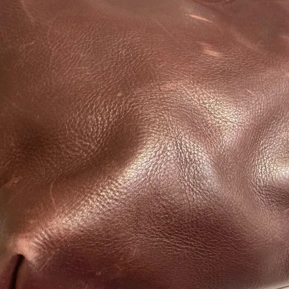 Madewell burgandy leather tote foldover messenger crossbody bag - Picture 12 of 13